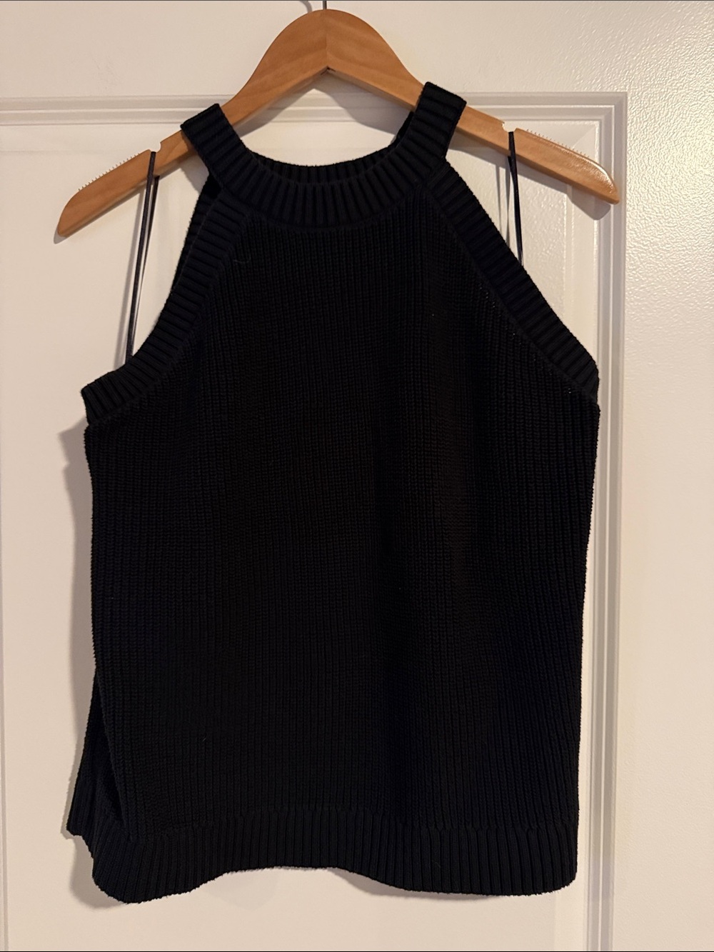Old Navy Black Ribbed Halter Knit Tank
